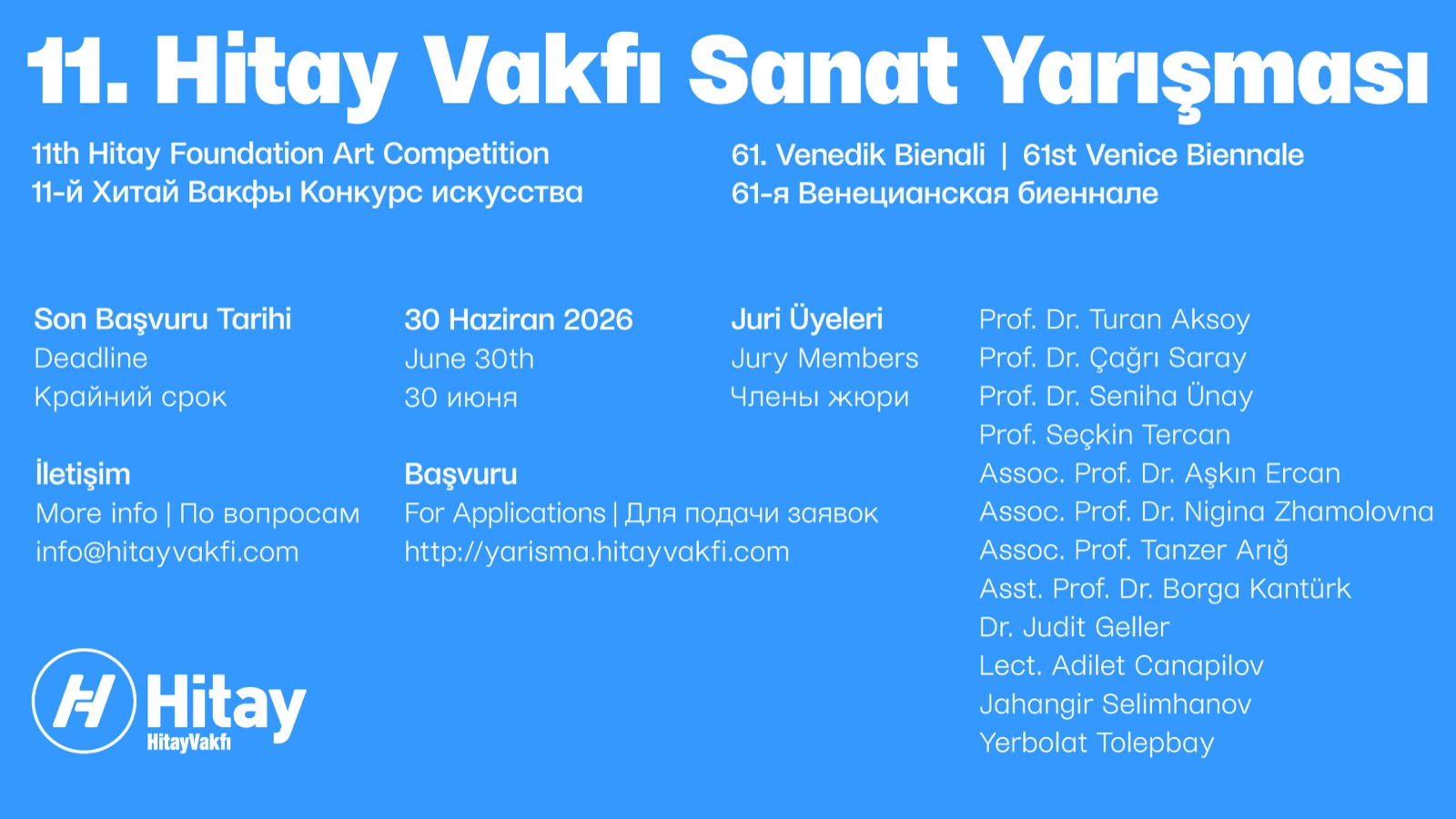 Hitay Foundation İncəsənət Müsabiqəsinin kampaniya banneri